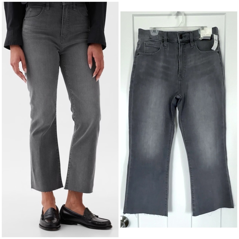 NWT GAP High Rise Kick Fit, Grey Wash - 28/6p